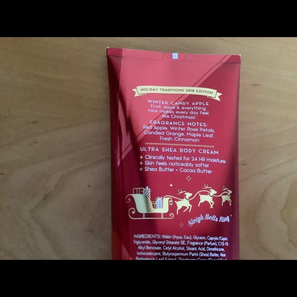 Bath and body winter candy apple body cream 8 oz 24 hr moisture ultra shea
